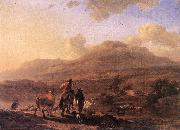 BERCHEM, Nicolaes Italian Landscape at Sunset Spain oil painting reproduction